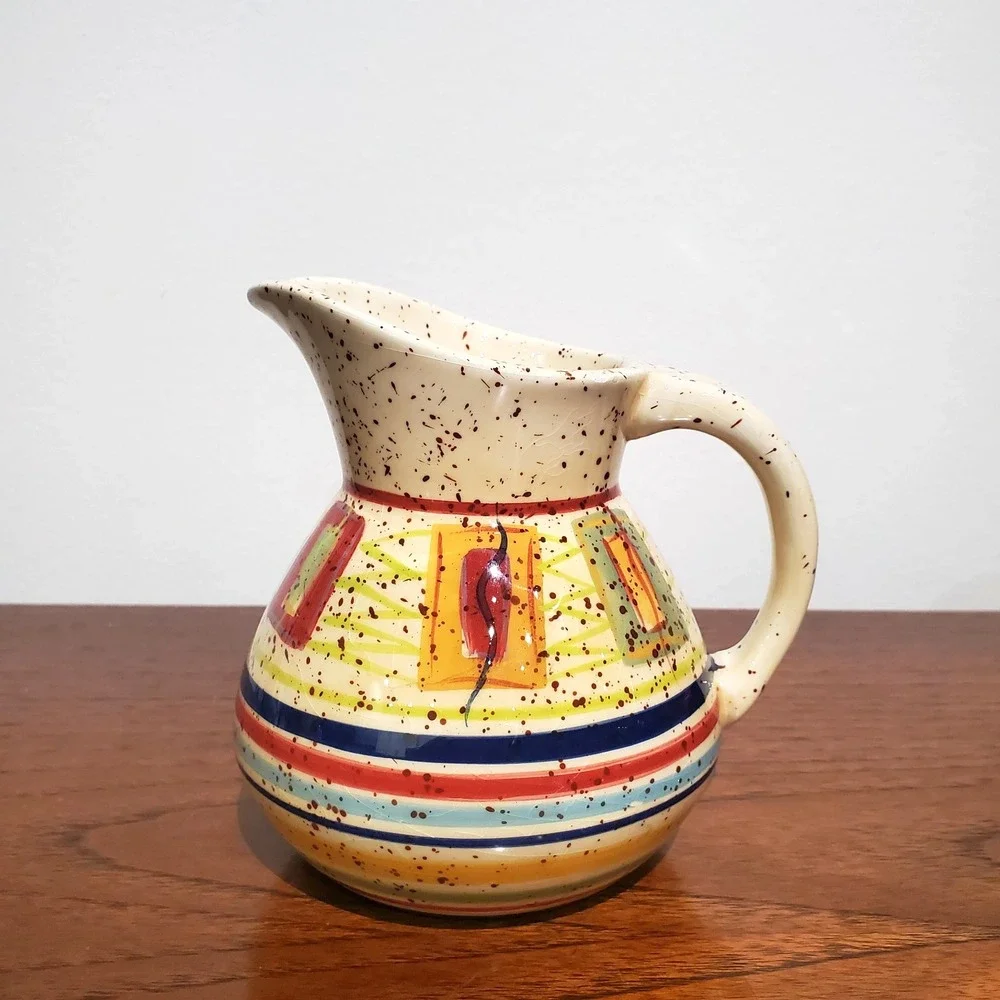 Pfaltzgraff Sedona Gravy‎ Pitcher Creamer Southwestern Style Hand Painted 5